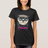 Otter Gamer Pc Computer Video Game Streaming Gami Tシャツ (正面)