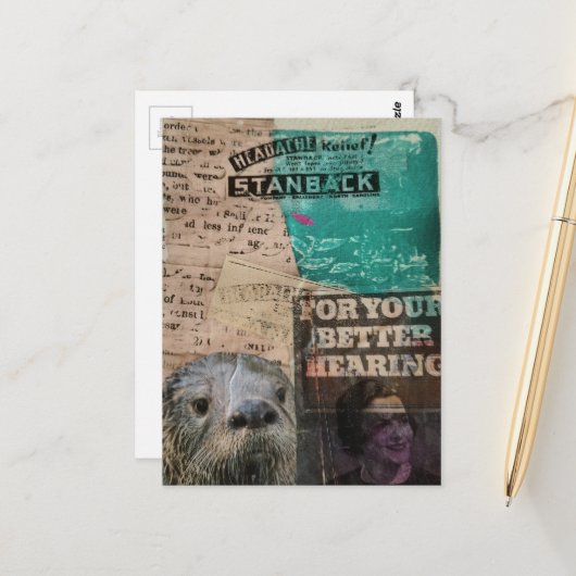 Otter Headache Relief and Hearing collage ポストカード (正面/裏面インサイチュ)