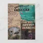 Otter Headache Relief and Hearing collage ポストカード (正面)