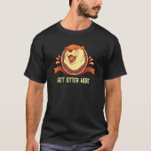 Otter Here Introvert Otter Antisocial Otter Tシャツ (正面)