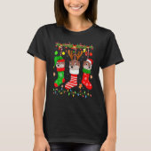 Otter In Christmas Socks Lights Otter Xmas Tシャツ (正面)