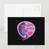 Otter - Love An Otter Love Another ポストカード (正面/裏面)
