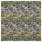 Otter Photo Collage、Combed Cotton Material ファブリック (見本)