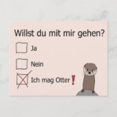 Otter | Postkarte | Ich mag Otter | Liebe ポストカード (正面)