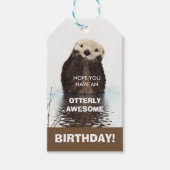 Otter Pun – 最高の誕生日 ギフトタグ (正面)