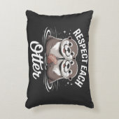 Otter Respect Each Other Funny アクセントクッション (正面(垂直))