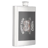 Otter Respect Each Other Funny フラスク (右)