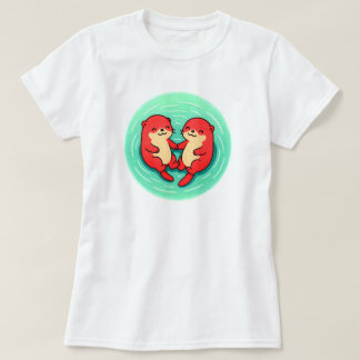 Otter Ripple – 川の守護者 | ホワイトのみ Tシャツ