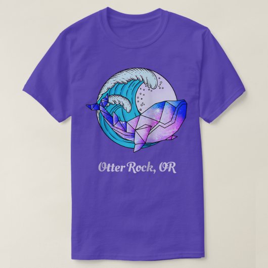 Otter Rockまたは幾何日本のOrcaキラー Tシャツ (デザイン正面)