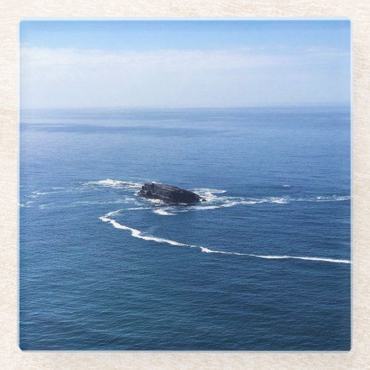 Otter Rock, Cape Foulweather, Newport，オレゴン ガラスコースター (正面)