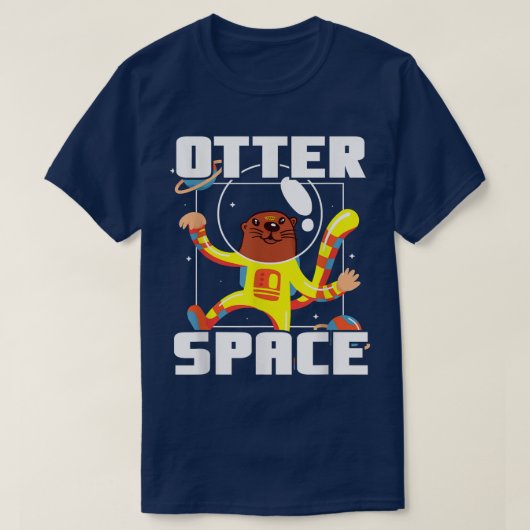 Otter Space Musteline Science Space Fan 1543 Tシャツ (デザイン正面)