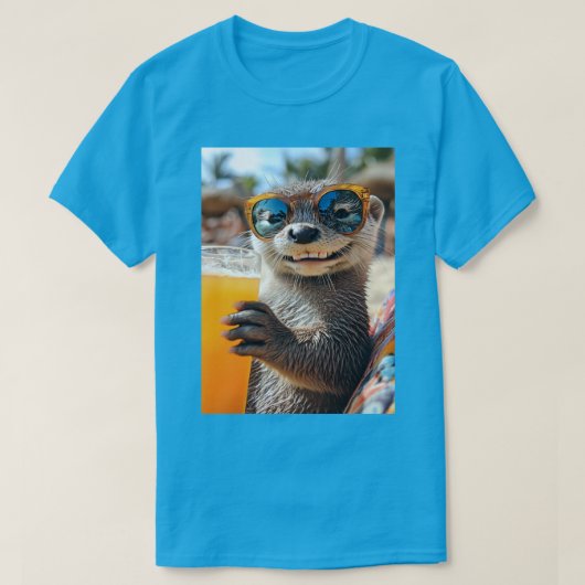 Otter - Strandparty-Modus Tシャツ (デザイン正面)