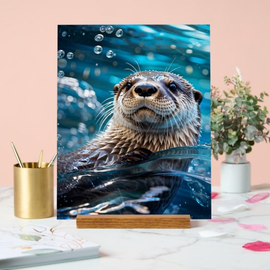 Otter Swimming アクリルサイン (ウェディング)