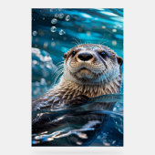 Otter Swimming アクリルサイン (正面)