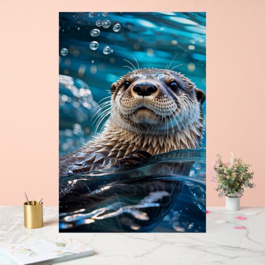 Otter Swimming アクリルサイン (ウェディング)