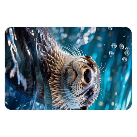 Otter Swimming マグネット (横)