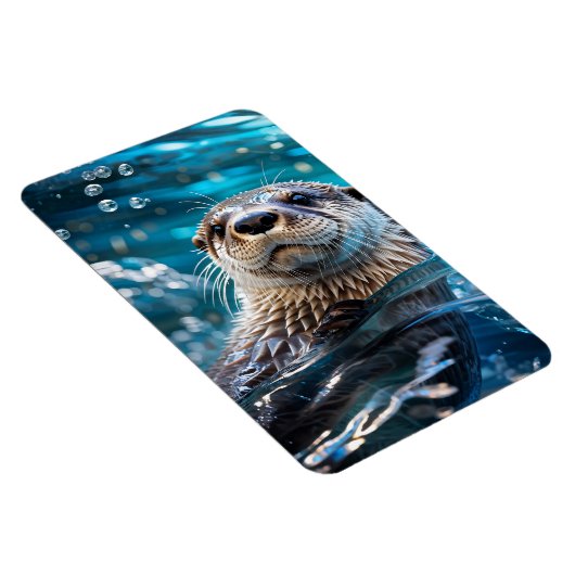 Otter Swimming マグネット (右側)