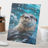 Otter Swimming 台座サイン (インサイチュ)