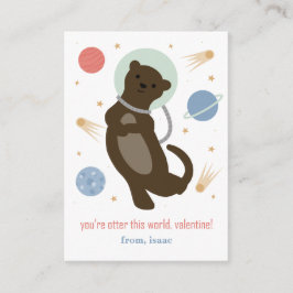Otter This World Classroom Valentine Card エンクロージャーカード