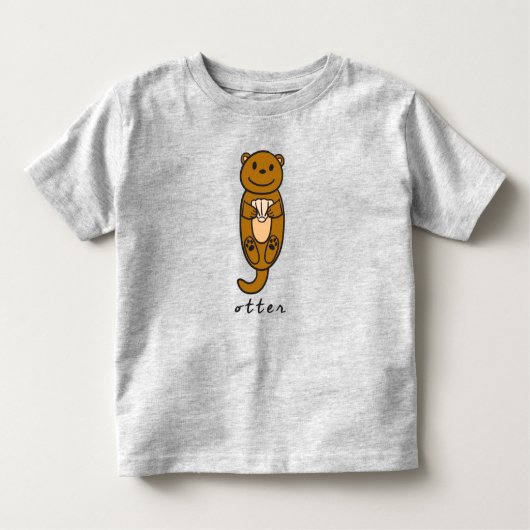 Otter Toddler TopまたはTシャツ（ベース付） トドラーTシャツ (正面)