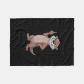 Otter Twinkle Little Snitch Mind Your Business Nos フリースブランケット (正面(横))