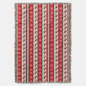 Otter Ugly Christmas Sweater Pattern スローブランケット (正面縦)