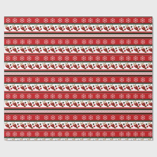 Otter Ugly Christmas Sweater Pattern ラッピングペーパー (フラット)