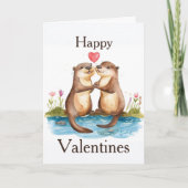 Otter Valentines Day Card カード (正面)