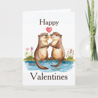 Otter Valentines Day Card カード