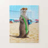 Otter Wearing Mankini ジグソーパズル (縦)