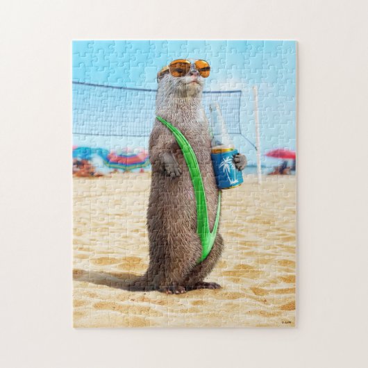 Otter Wearing Mankini ジグソーパズル (縦)