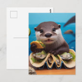 Otter With Osyster Tacos ポストカード (正面/裏面)