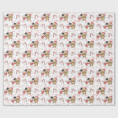 Otter With Snowman In Winter For Christmas Holiday ラッピングペーパー (フラット)