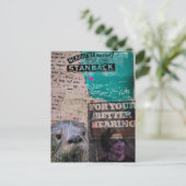  Otter with Vintage Headache and Hearing Ads ポストカード (スタンド正面)