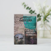  Otter with Vintage Headache Relief and Hearing ポストカード (スタンド正面)