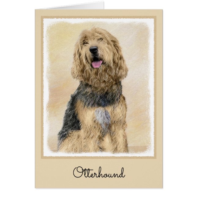 Otterhound 絵画's – かわいいオリジナルドッグアート (正面)