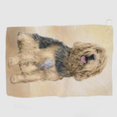 Otterhound 絵画's – かわいいオリジナルドッグアート ゴルフタオル (横)