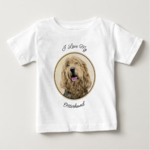 Otterhound 絵画's – かわいいオリジナルドッグアート ベビーTシャツ
