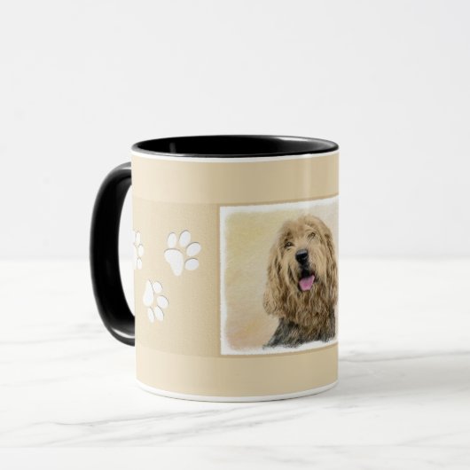 Otterhound 絵画's – かわいいオリジナルドッグアート マグカップ (正面左)