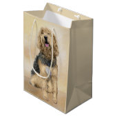 Otterhound 絵画's – かわいいオリジナルドッグアート ミディアムペーパーバッグ (正面アングル)