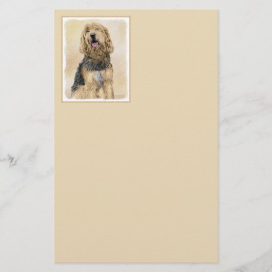 Otterhound 絵画's – かわいいオリジナルドッグアート 便箋 (正面)
