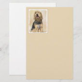Otterhound 絵画's – かわいいオリジナルドッグアート 便箋 (正面/裏面)