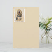 Otterhound 絵画's – かわいいオリジナルドッグアート 便箋 (スタンド正面)