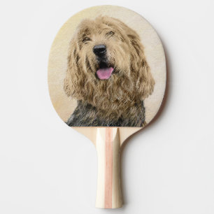 Otterhound 絵画's – かわいいオリジナルドッグアート 卓球ラケット