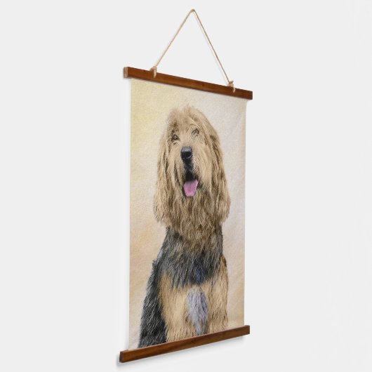 Otterhound 絵画's – かわいいオリジナルドッグアート 吊り下げ型タペストリー (傾斜あり)