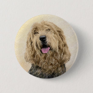 Otterhound 絵画's – かわいいオリジナルドッグアート 缶バッジ