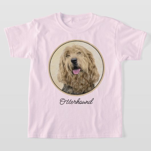 Otterhound 絵画's – かわいいオリジナルドッグアート tシャツ (レイダウン)