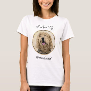 Otterhound 絵画's – かわいいオリジナルドッグアート tシャツ