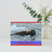 otterly大変なラッコの休日の郵便はがき シーズンポストカード (スタンド正面)