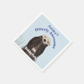 Otterly 素晴らし Birthday Partyオッター スタンダードカクテルナプキン (角)